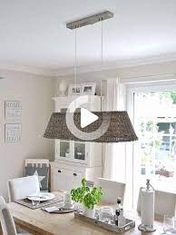 traumhafte deckenlampe hangeleuchte mit textilschirm natur und tau in 3 grossen deckenlampe lampen landhausstil lampe