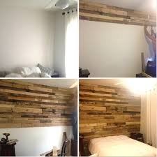Recycled pallet tables, chairs, bed, couch, sofa and pallet wood has also various trends to add functionality and decors to your interior wall areas! Diy Pallet Wall Makeover For Bedroom 99 Pallets Diy Pallet Wall Pallet Accent Wall Pallet Diy