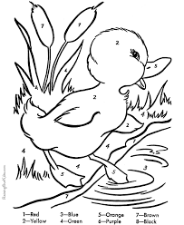 Free Easter Coloring Page Of Duck 004 Easter Coloring Pages Coloring Pages Color By Number Printable