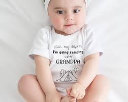 Pack My Diapers Cute Baby Onesies® Brand Grandpa's Camping Buddy  Personalized Father's Day Gift Grandpa gift Camping with Mom and Dad 265