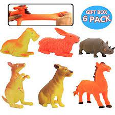 Animal Figure 8 Inch Farm Animals Rubber Toy Sets 6 Pack Zoo World Food Grade Material Tpr Super Stretchy With Gift Bo Animal Learning Animal Figures Pet Toys