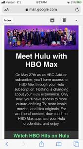 And then there was hbo max: Hulu Support On Twitter Hey Again If You Have Our Hbo Max Add On You Ll Still Be Able To Access Hbo S Streaming Library Via Hulu You Don T Need Our Hulu Live Tv
