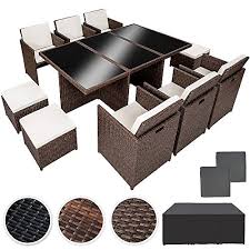 Codes promo, ventes flash, livraison offerte, trouvez le produit de vos rêves à prix réduit ! Tectake Ensemble Salon De Jardin En Resine Tressee Poly Rotin Aluminium Table Set 6 1 4 Avec Deux Set De Housses Housse De Protection Diverses Couleurs Au Choix