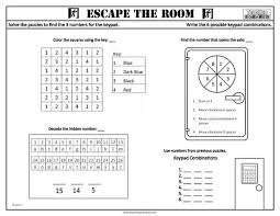 Virtual reality , alice and mona lisa: Escape The Room Worksheets Teaching Squared