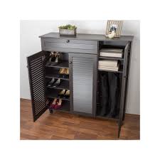 Baxton Studio Pocillo Shoe Storage Cabinet Shoe Storage Cabinet