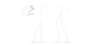 Sketsa gambar gajah hitam putih. Cara Menggambar Gajah Langkah Demi Langkah