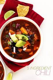 5 Ingredient Black Bean Chili Minimalist Baker Recipes Recipe Vegetarian Recipes Sweet Potato Black Bean Chili Sweet Potato Black Beans
