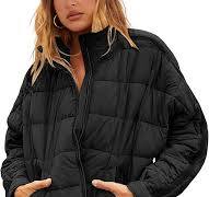 Bianstore Women's Oversized Splice Quilted Lightweight ...