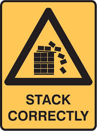 Black And White Striped Road Sign Australia Forklift Safety Signs Stack Correctly W Picto Forklift Safety Forklift Health And Safety Poster
