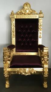 Purple Gold Hollywood Regency Large Lion Head King Chair Gothic Queen Throne King Chair Furniture Industrial Design Furniture