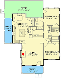 Wrap around porches became popular in the late 19th century during the victorian era, a time when leisurely activities became more acceptable due to advancement in technology and reduction of manual labor. Charming One Story Two Bed Farmhouse Plan With Wrap Around Porch 46367la Architectural Designs House Plans
