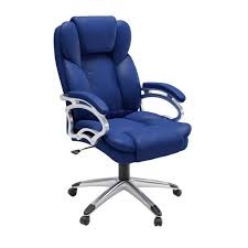 Office chairs use office chairs when you need seating that can be easily adjusted to accommodate the user or the work space. Corliving Cobalt Blue Leatherette Workspace Executive Office Chair Lof 478 O The Home Depot
