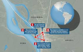 Get your stamp and walk toward peru. British Trio Speed Across Peru Brazil And Colombia Express Digest