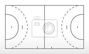 Modifications made by white r. Feld Fur Handball Gliederung Von Linien Handballfeld Fototapete Fototapeten Myloview De