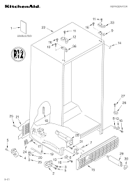 Cabinet Literature Diagram Parts List For Model Ksrb25fkss00 Kitchenaid Parts Refrigerato Refrigerator Water Filter Whirlpool Refrigerator Refrigerator Parts