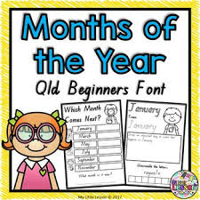 These Months Of The Year Activities Have Been Created In The Queensland Beginners Font It Includes 16 Work Months In A Year Worksheets Relationship Worksheets