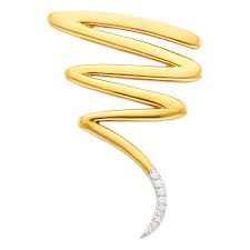 Sold Price: Tiffany & Co., Paloma Picasso Gold, Platinum and Diamond 'Zig  Zag Scribble' Brooch - November 3, 0120 12:00 PM EST