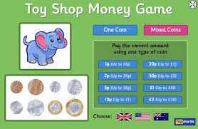 Toy Shop Money Game Gbp 4 To 11 Year Olds Topmarks Money Games For Kids Money Games Games For Kids Classroom