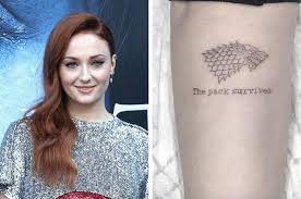 One thing i would improve in this tattoo would be the addition of two other dragons of daenerys. It Turns Out Sophie Turner S Game Of Thrones Tattoo Isn T A Spoiler After All