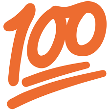 You can't do %100 because out of 100 100 doesn't make sense. 100 Punkte Emoji