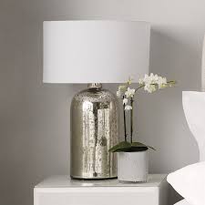 Silver Glass Bottle Table Lamp From The White Company Bottle Table Lamps Table Lamps For Bedroom Mercury Glass Table Lamp