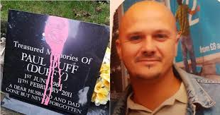 Football fan's gravestone damaged after vandals painted over club badge