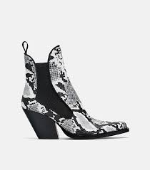 Black And White Snakeskin Cowboy Boots 53 Zara Items I Can Only Really Describe As Lit Zara Boots Fall Shoe Trend Boots Outfit Ankle