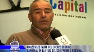 Amazo hizo parte del cuerpo técnico cardenal en la final de 2005 frente a  Nacional