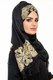 Aise Tesettur Siyah Gupurlu Sal 1 Sal Kuaforler Mor