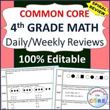 Ten multiple choice math problems for the 6th grade. Exceeding The Core Spiral Review