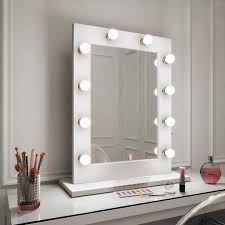 Julia Hollywood Mirror In White Gloss 80 X 60cm Bathroom Mirror Storage Hollywood Mirror Dressing Table Mirror