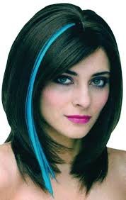 One Strip Of Blue Hair Different Types Of Blue Hair 39 S Hair Highlights Highlight Hair Dye Hair Stripping