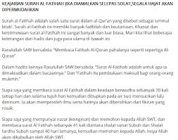 Inilah Cara Cara Membaca Al Fatihah 41 Kali Bagi Memohon Hajat Rugi Tak Amalkan Info Viral