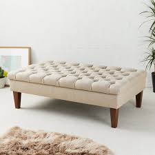 Deep Buttoned Coffee Table Stool Fabric Coffee Table Table Stool Leather Ottoman Coffee Table