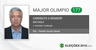 O senador major olimpio aparece falando sobre os impactos destes aumentos na população. Major Olimpio 177 Senador Eleicoes 2018