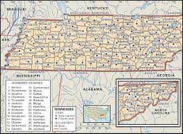 Printable tennessee maps state outline county cities. State And County Maps Of Tennessee