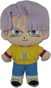 The history of trunks and featuring future trunks' confrontation with babidi to prevent majin buu's awakening (an event briefly covered in super and loosely based on dragon ball z shin budokai: Amazon Com Great Eastern Entertainment Dragon Ball Super Trunks 01 Plush 8 H Multi Colored Toys Games