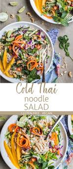 Cold Thai Noodle Salad This Cool Summer Salad Is Bursting With Thai Flavors And Asian Salad Recip Thai Noodle Salad Healthy Vegetable Recipes Salad Recipes