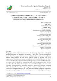 PDF) Assessment of students' skills in sighted guide and protective  techniques. Evidence from Schools for the Blind in Ghana.