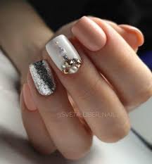 192 Ideas Of New Year And Christmas Nail Art Designs Trends 2019 2020 New Year S Nails Fashion Nails Rhinestone Nails