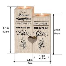 The valentines gifts in the. To My Bonus Daughter I Didn T Give You The Gift Of Life Candle Holder With Heart Valentine Gift Ideas Personalized Gifts Digital Prints Art Collectibles Vadel Com