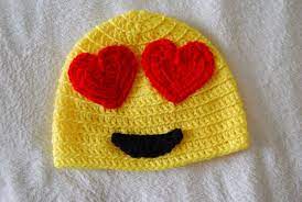 Eye Heart You Emoji Crochet Hat Pattern Crochet Character Hats Crochet Hats Hat Pattern