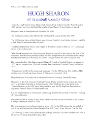 HUGH SHARON of Trumbull County
