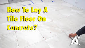 Laying stone floor tiles on concrete. How To Lay A Tile Floor On Concrete Diy Homeimprovement Youtube