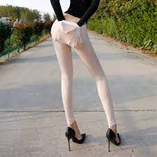 YIWEI Womens See Through Leggings High Elastic Sheer Ultra