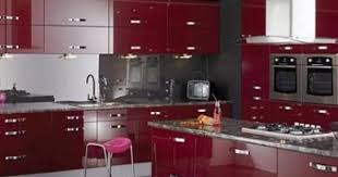 Pretty Red Kitchen Cabinets Interior Design Kitchen Gloss Kitchen Cabinets