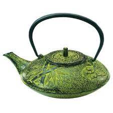 Amazon Com Old Dutch 38 Ounce Cast Iron Nobility Teapot Moss Green Cast Iron Tea Set Teapots Bamboo Tea Tea Pots Asian Teapots