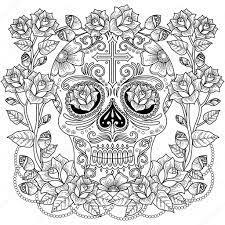 On many of these pictures, the skulls are decorated with flowers. Pinterest