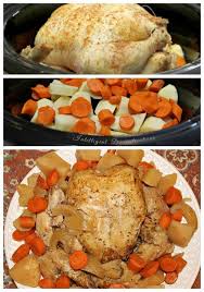 Crockpot Roasted Chicken And Vegetables Recipe Crockpot Roast Roast Chicken Crock Pot Stuffed Whole Chicken