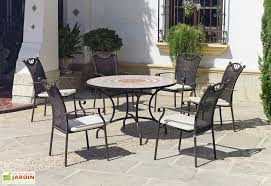 Salon De Jardin Acier Mosaique Rond 6 Fauteuils O120 Cm Salon De Jardin Salon De Jardin Aluminium Mobilier Jardin